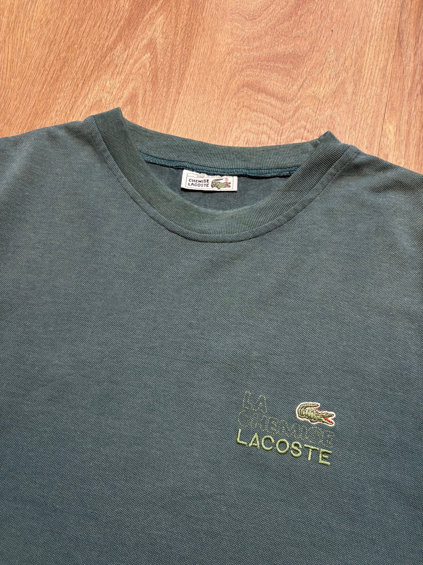 Vintage Lacoste Chemise Dark Green Heavyweight T-shirt (M)