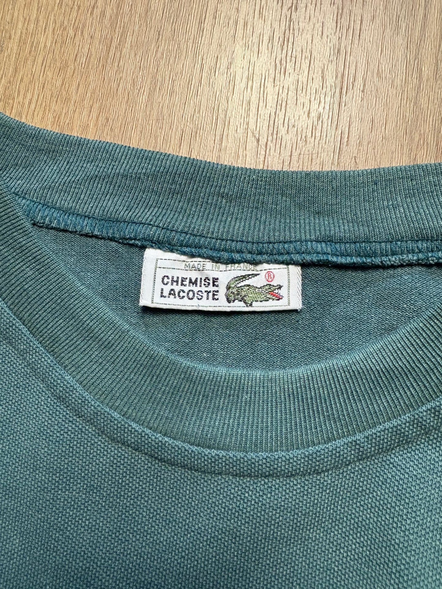 Vintage Lacoste Chemise Dark Green Heavyweight T-shirt (M)