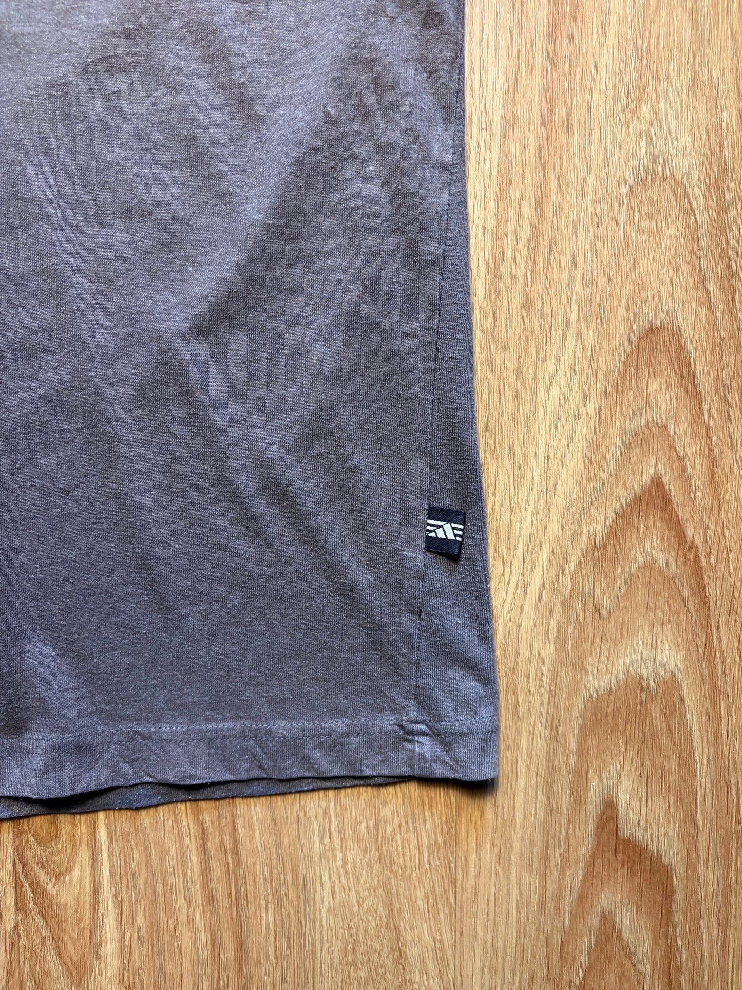 Vintage Adidas Three Stripes Dark Grey T-shirt (M)