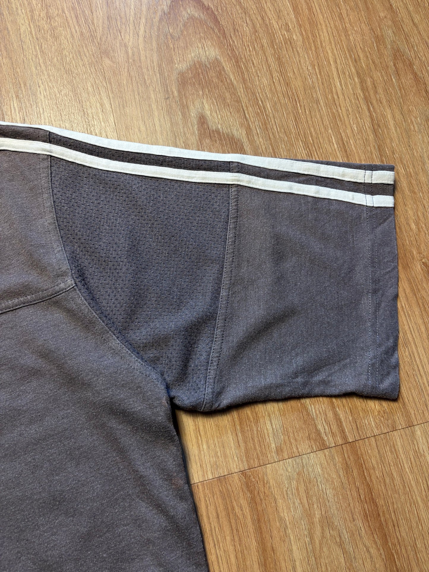 Vintage Adidas Three Stripes Dark Grey T-shirt (M)