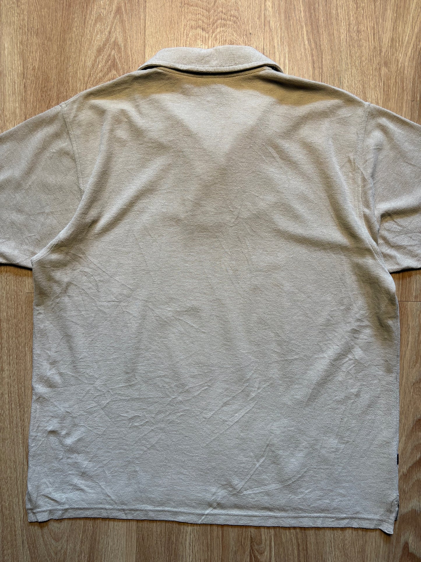 Vintage Nike Beige Quarter Zip Polo Top (L)