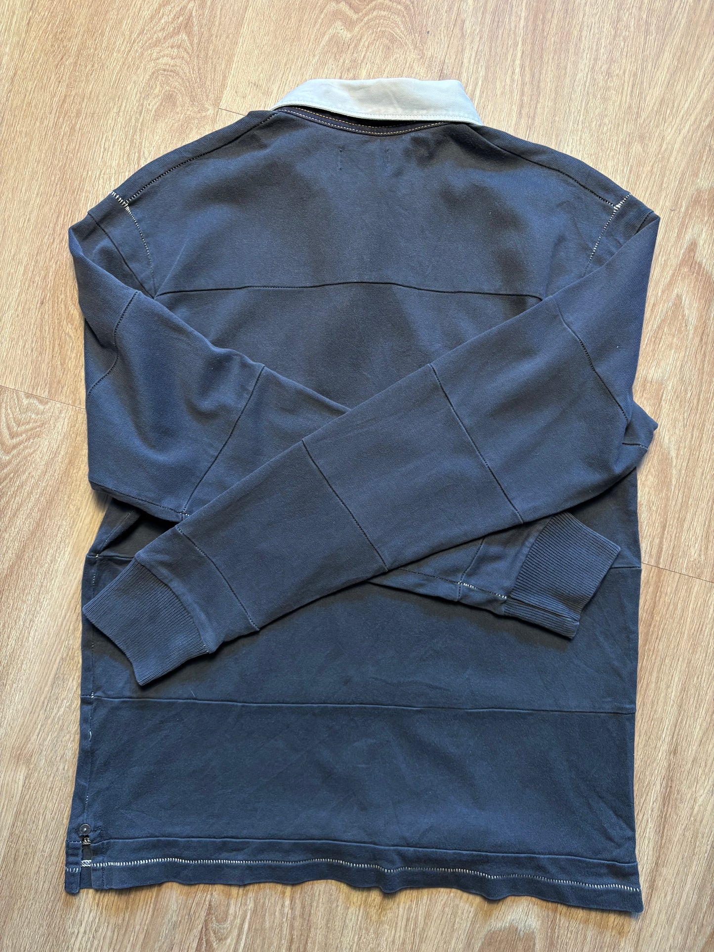 Ralph Lauren Embroidered Dark Grey Rugby Top (M)
