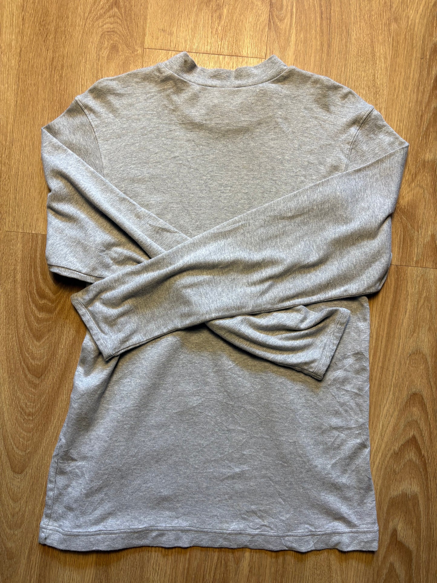 Vintage Nike Mock Neck Heather Grey Longsleeve Top (S)