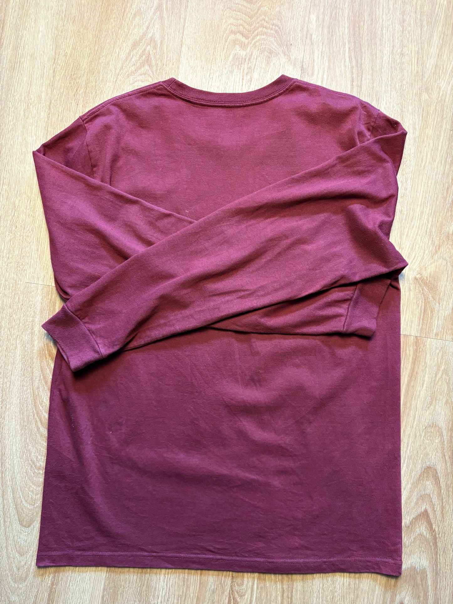 Carhartt WIP Heavyweight Longsleeve Burgundy Top (L)