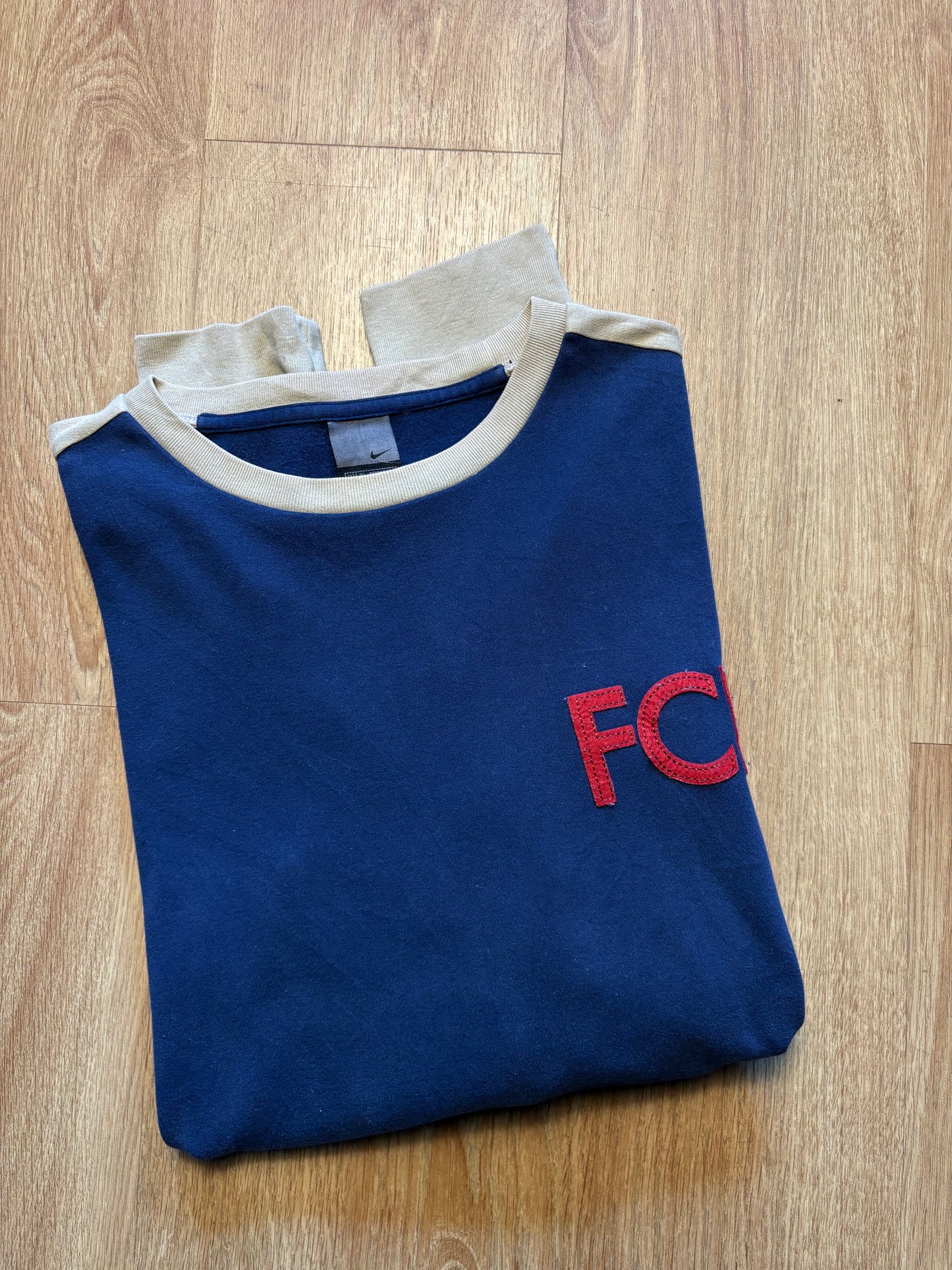 Vintage Nike Barcelona Football Longsleeve Top (XL)