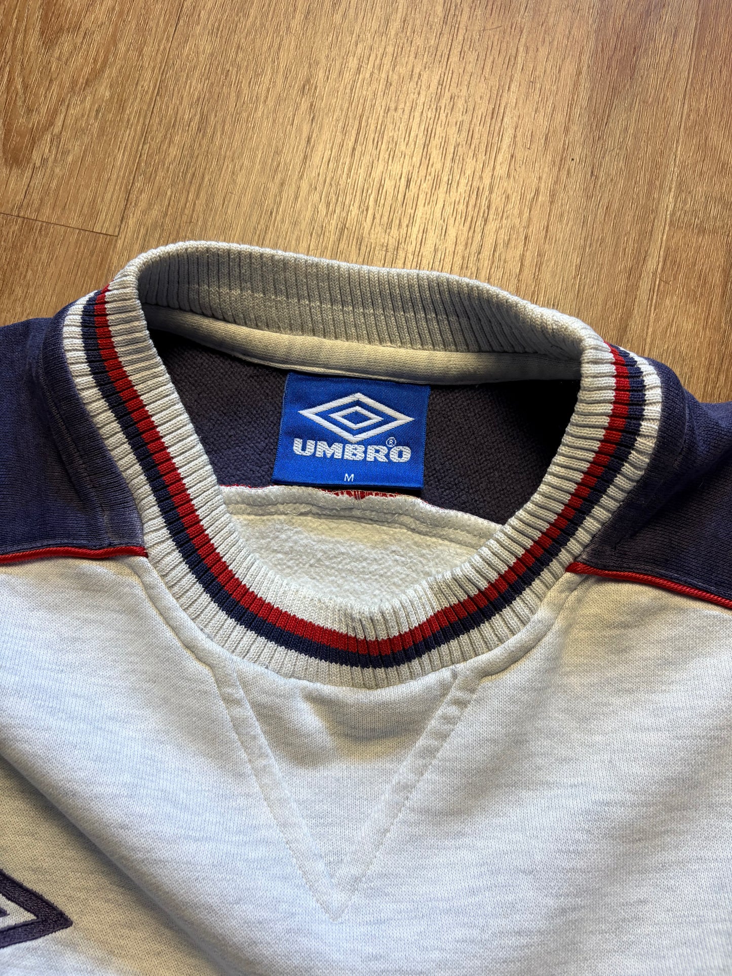 Vintage Umbro Embroidered Spellout Heather Grey (M)