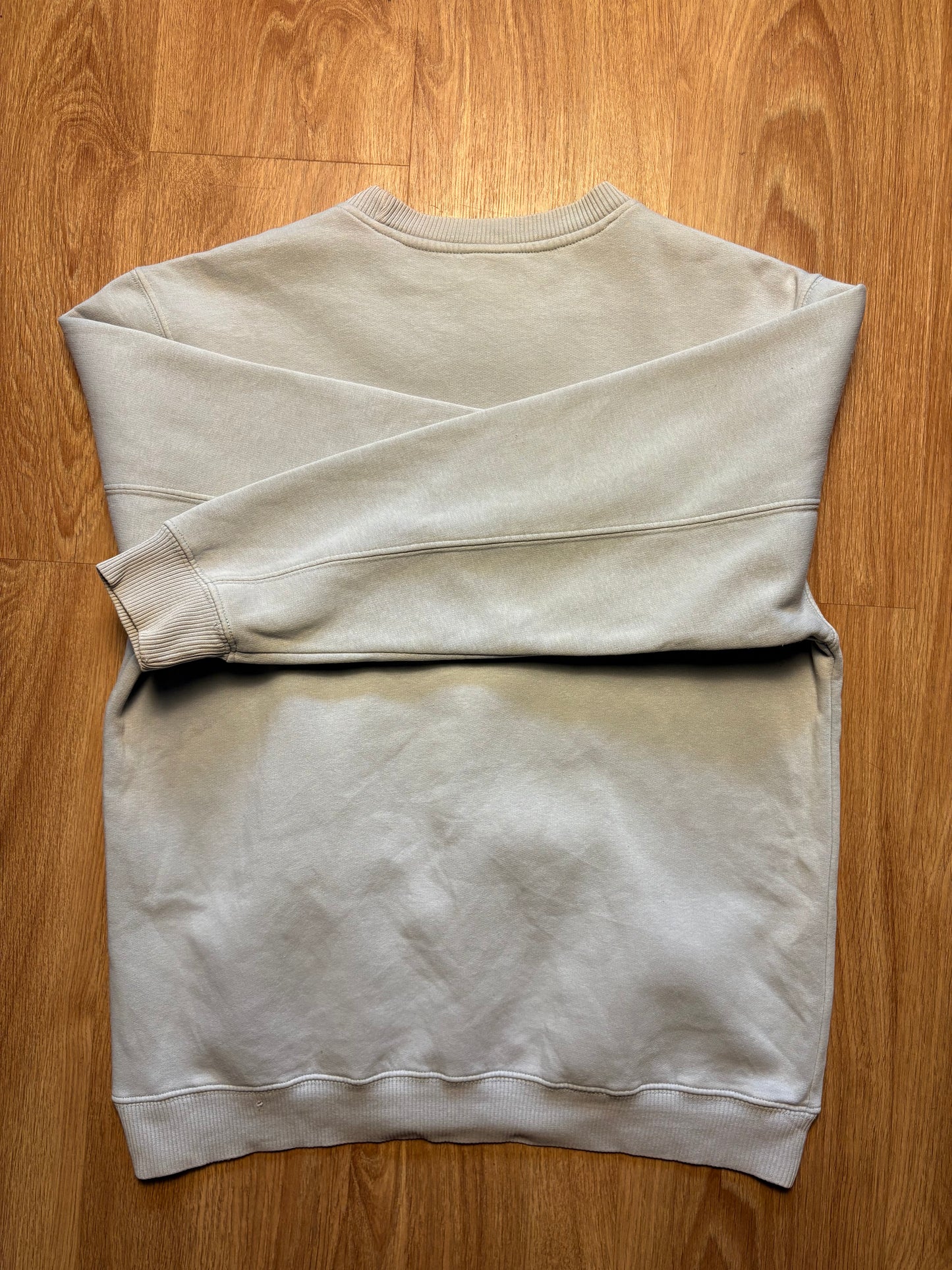 Vintage Adidas Embroidered Spellout Cream Sweatshirt (M)