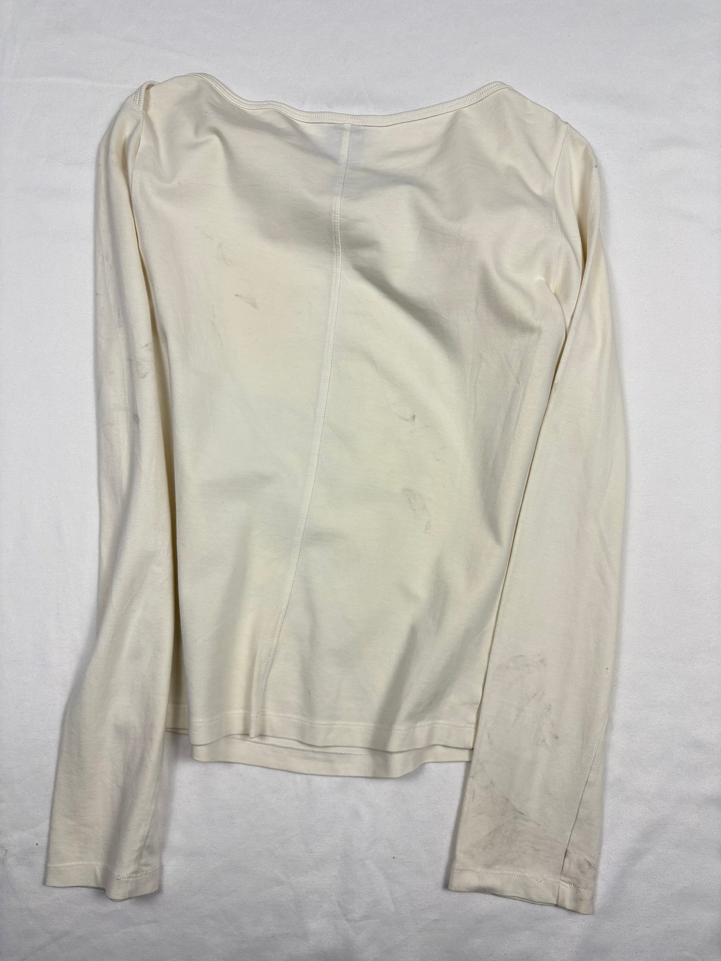 Vintage Diesel Paris Longsleeve White Top (women's L)