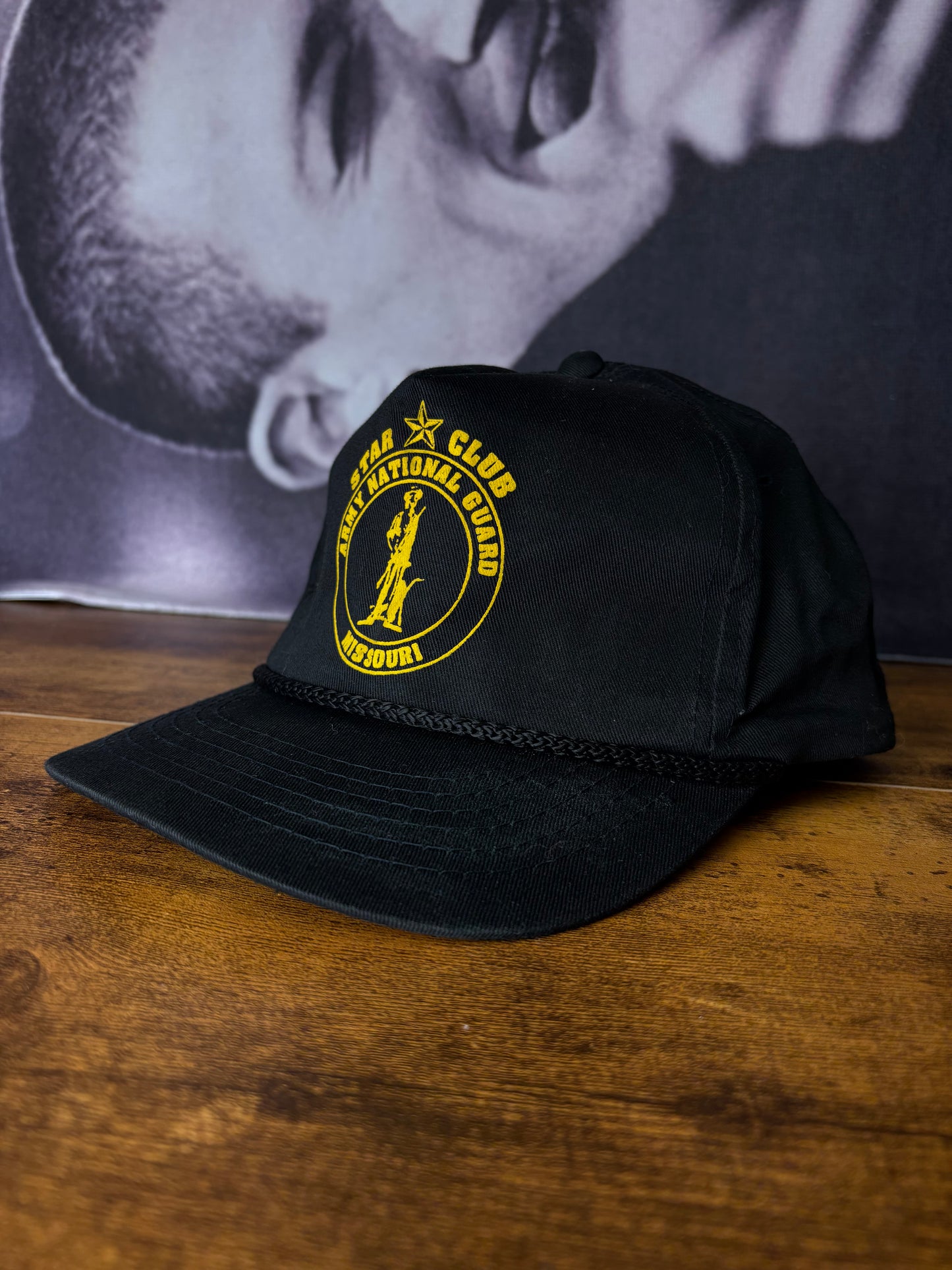 Vintage US Army Black + Yellow Trucker Hat