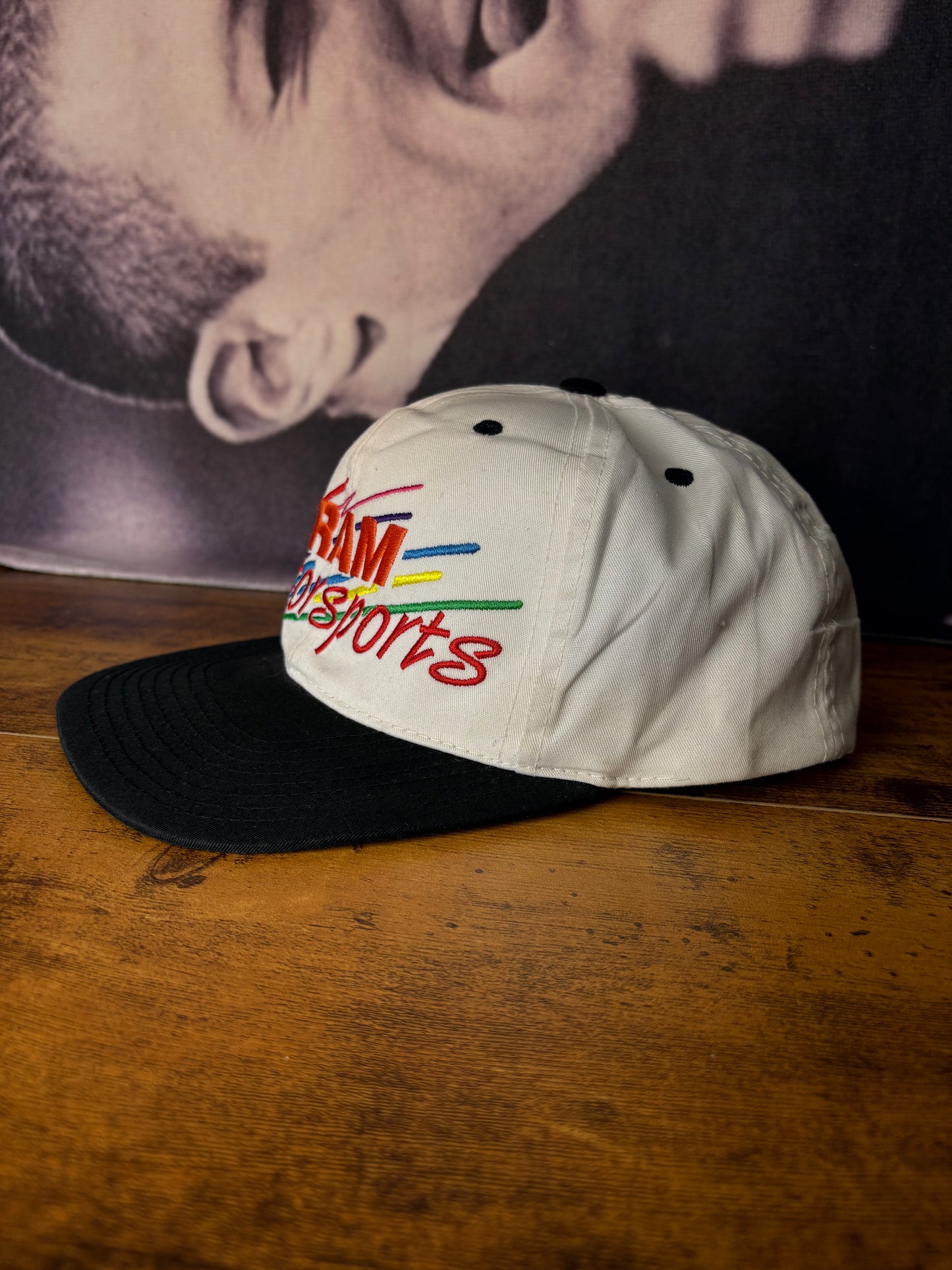 Vintage Motorsport White + Black Trucker Hat
