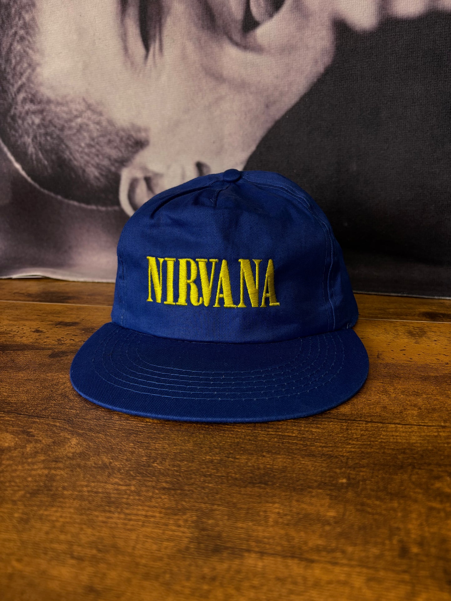 Vintage Nirvana 90s Blue Trucker Hat