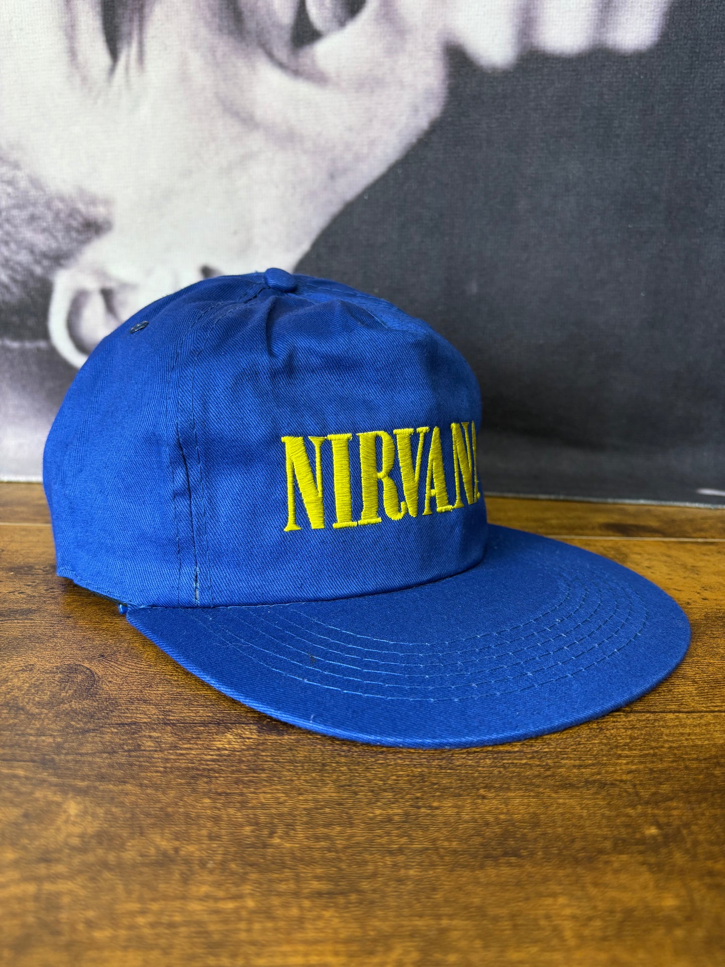 Vintage Nirvana 90s Blue Trucker Hat