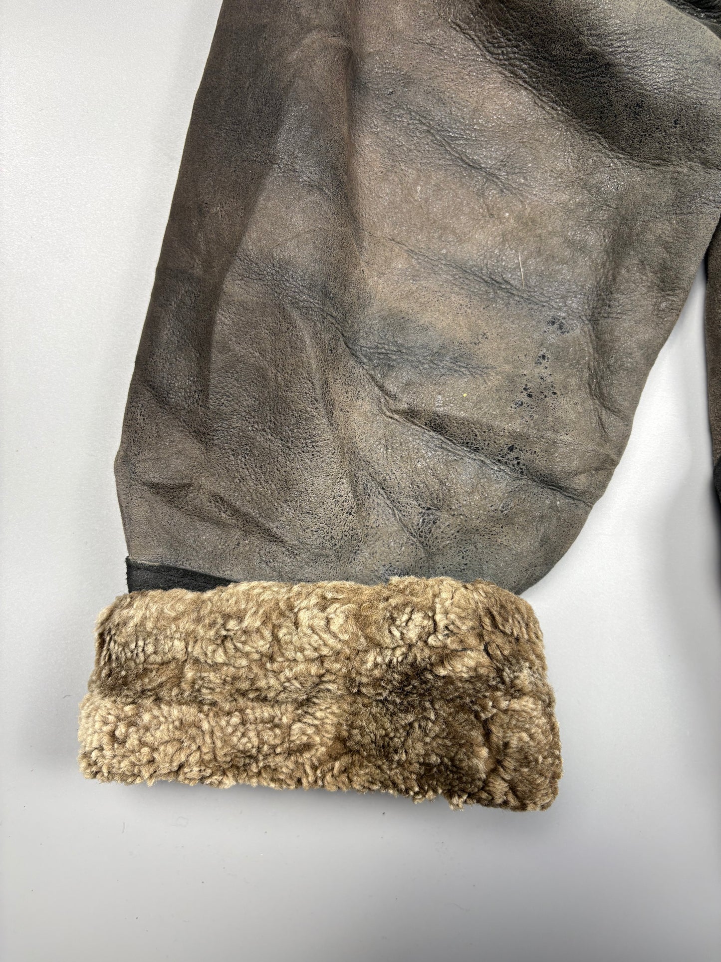 Vintage 1990s Sheepskin Leather Flight Jacket (XL)