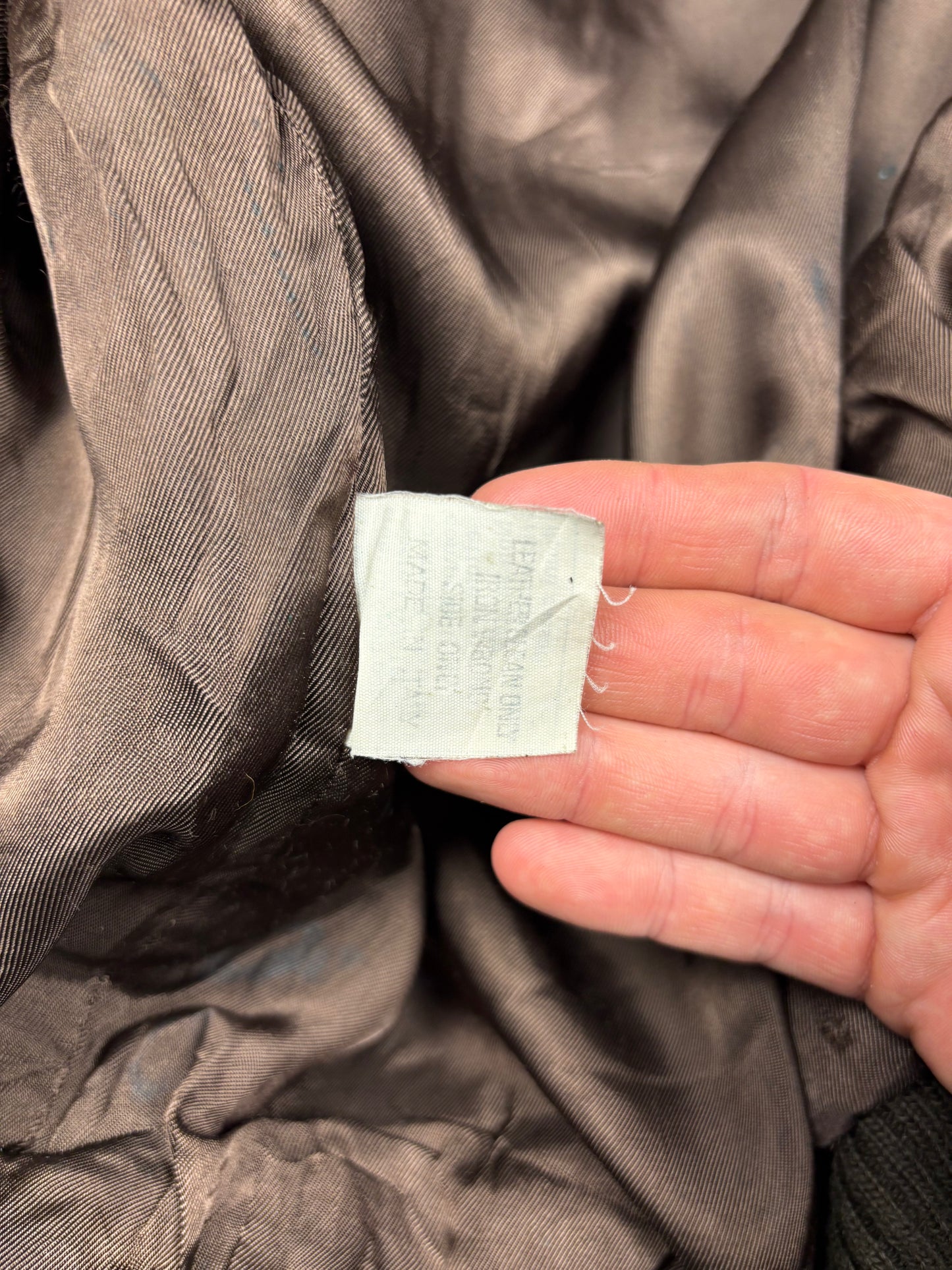 Vintage 1980s Fur Collar B-2 Flight Leather Jacket (L)