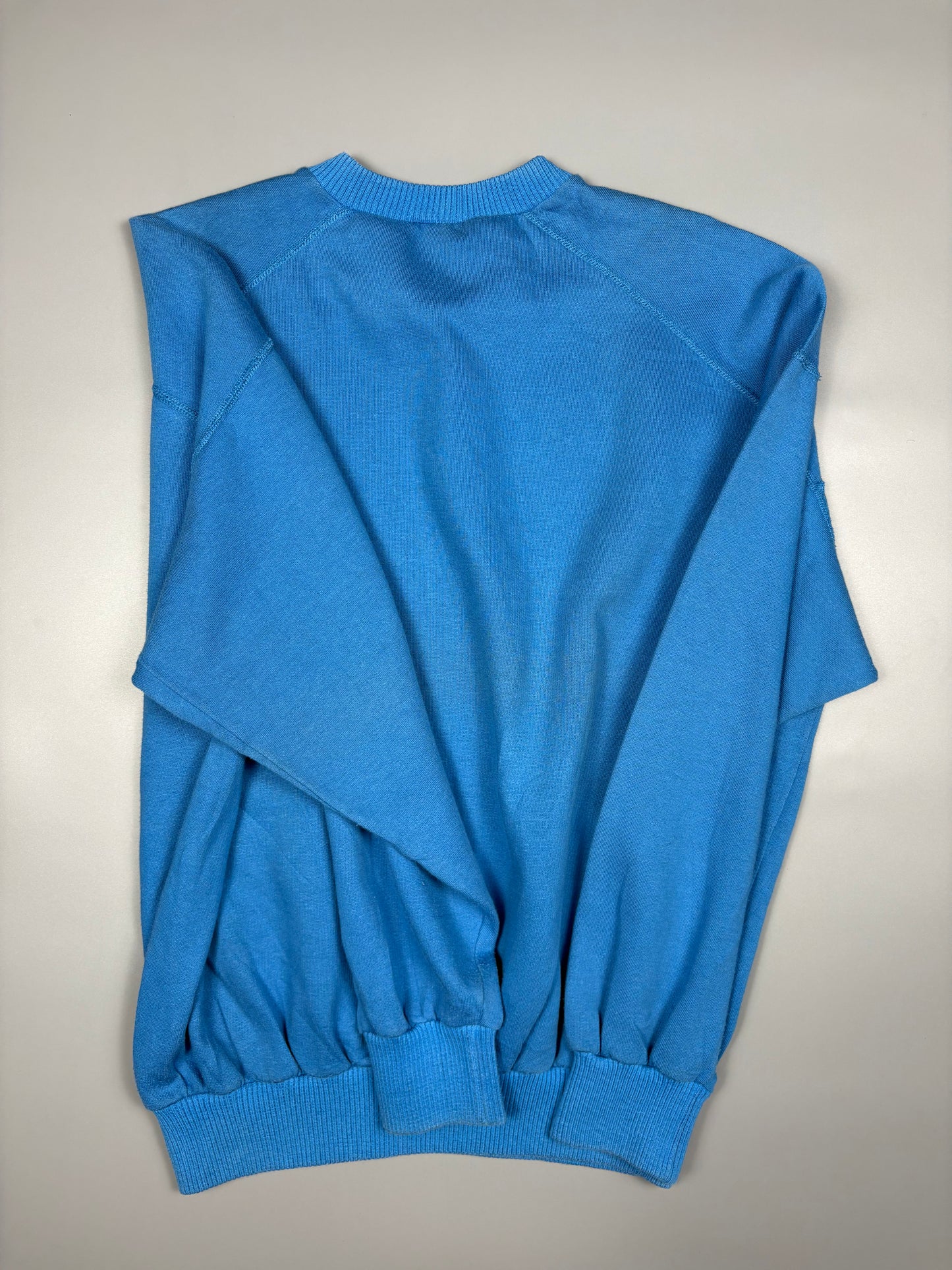 Vintage 1980s Adidas Royal Blue Graphic Sweatshirt (M)