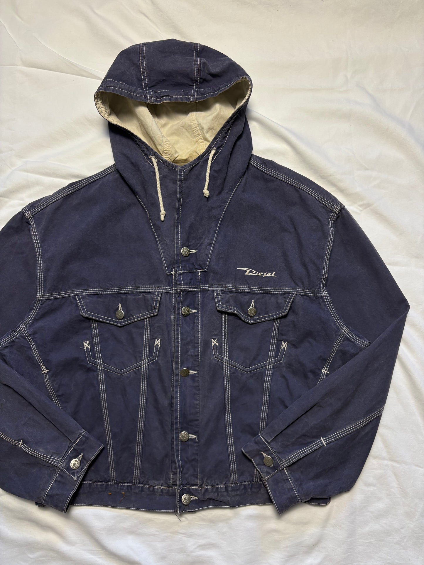 Vintage Diesel Industry Contrast Stitch Canvas Jacket (L)