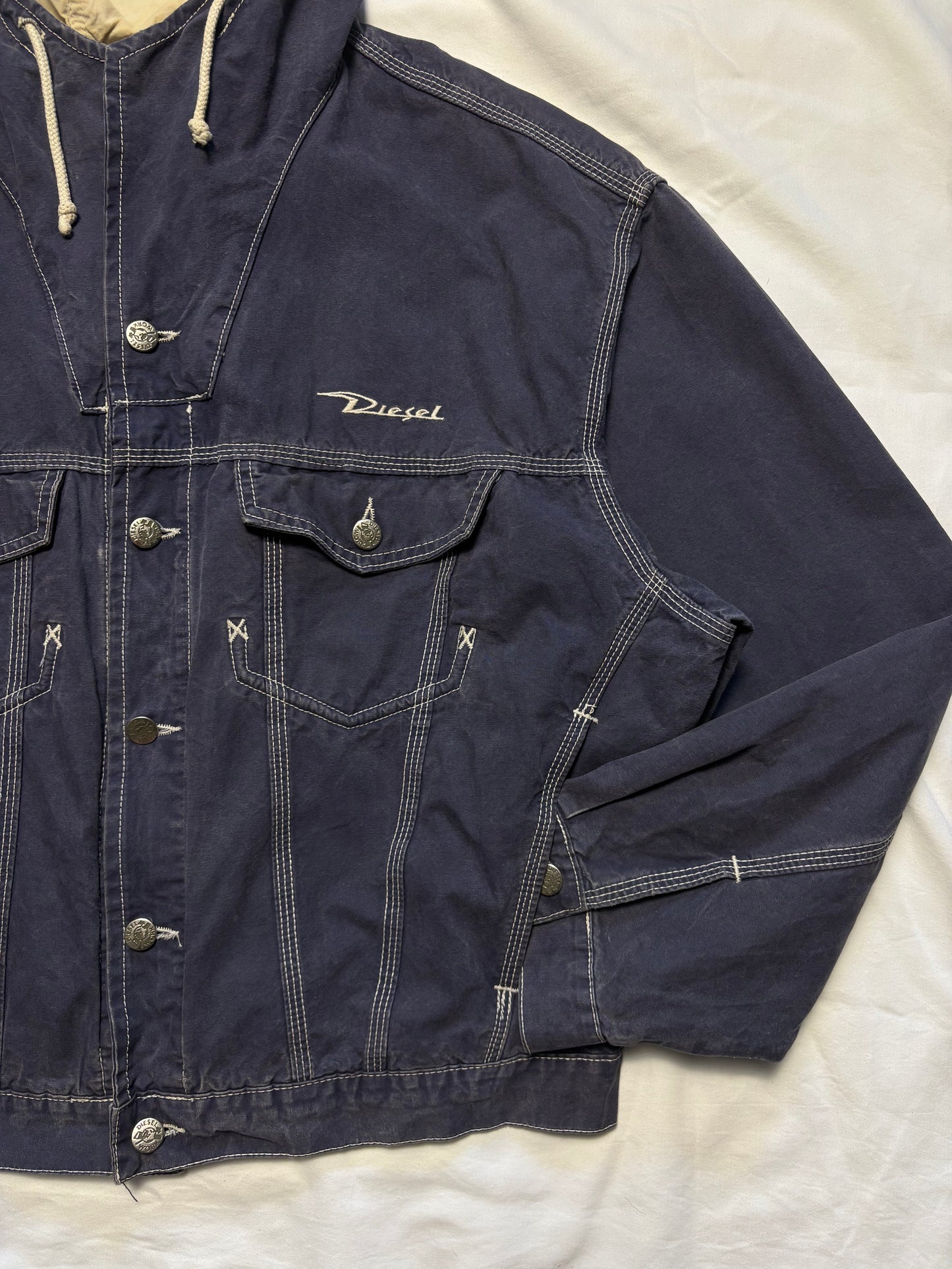 Vintage Diesel Industry Contrast Stitch Canvas Jacket (L)