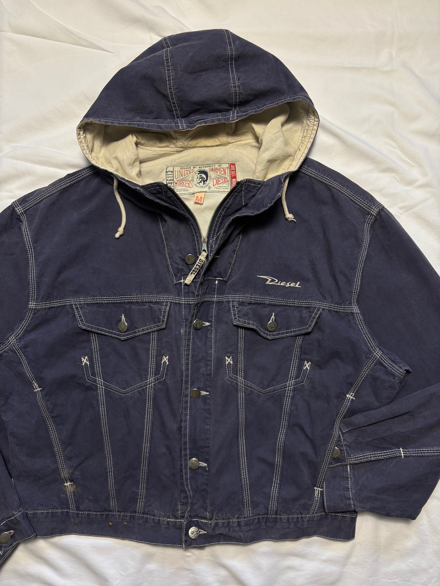Vintage Diesel Industry Contrast Stitch Canvas Jacket (L)