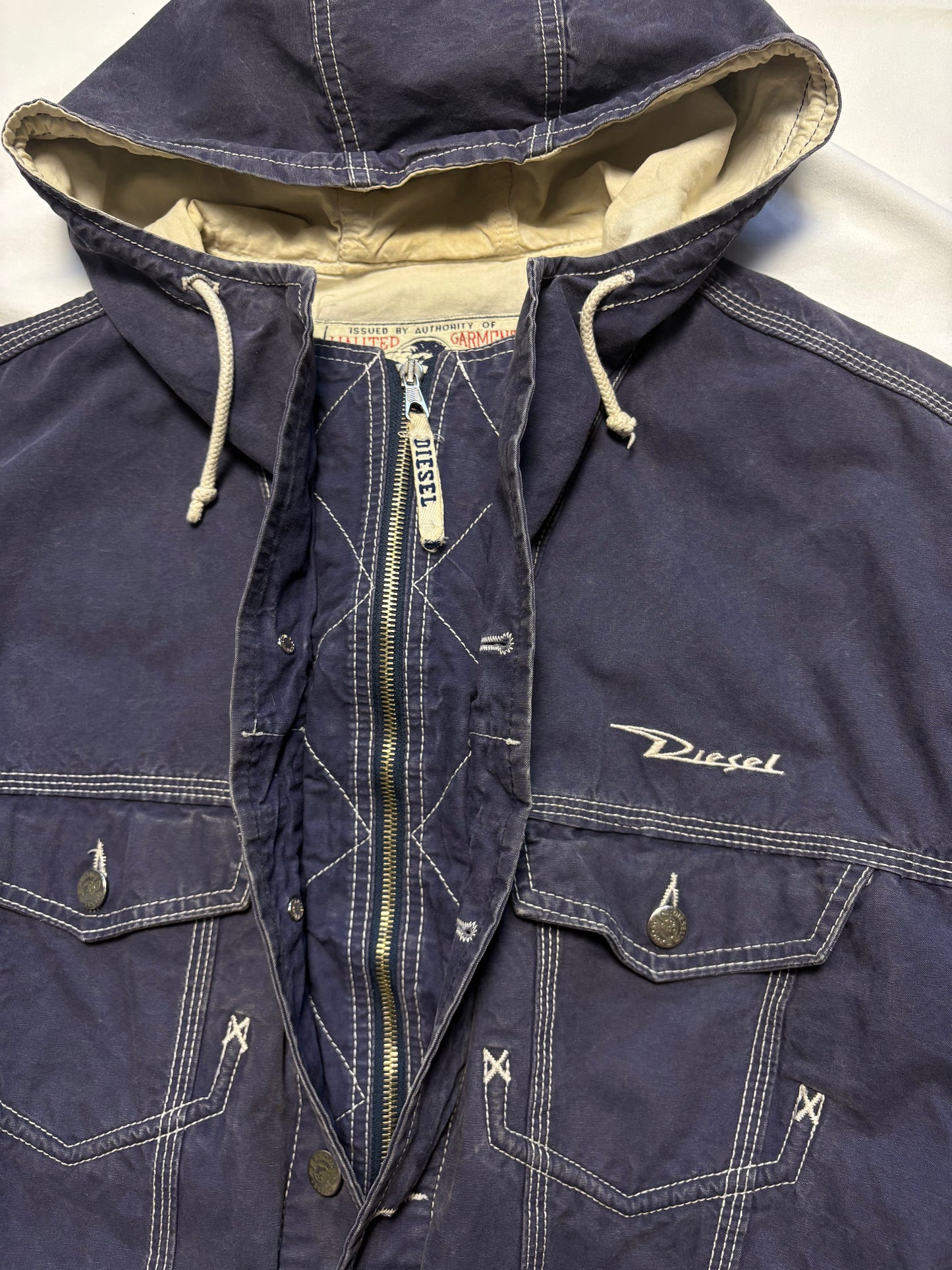 Vintage Diesel Industry Contrast Stitch Canvas Jacket (L)