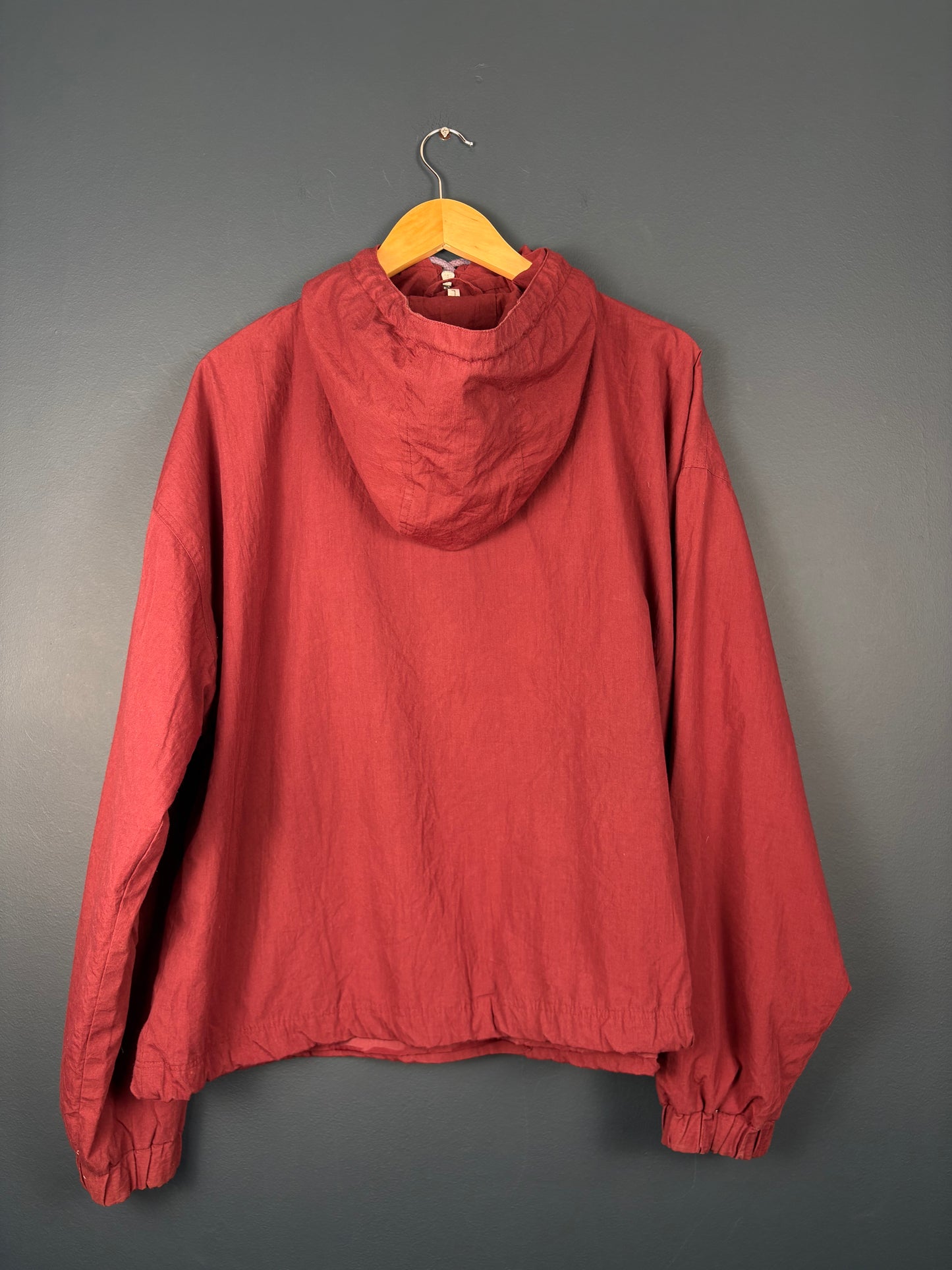 Vintage 80s European Burgundy Smock Jacket (M)