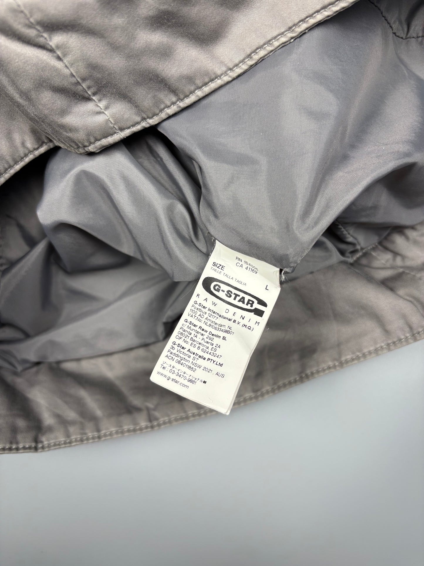 G-Star 2000s Slate Grey Belted Uitlity Jacket (women's L)