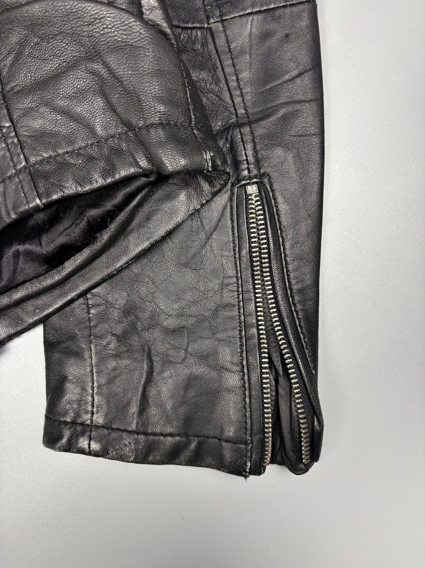Vintage Schott NYC Black Motorcycle Leather Jacket (women's L)