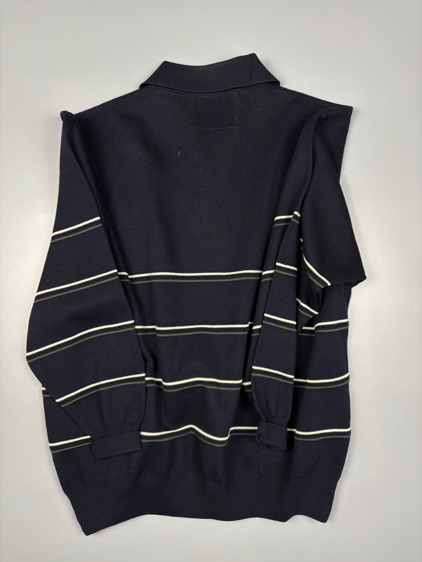 Vintage 1990s Paul & Shark Navy Quarter Zip Jumper (XXL)