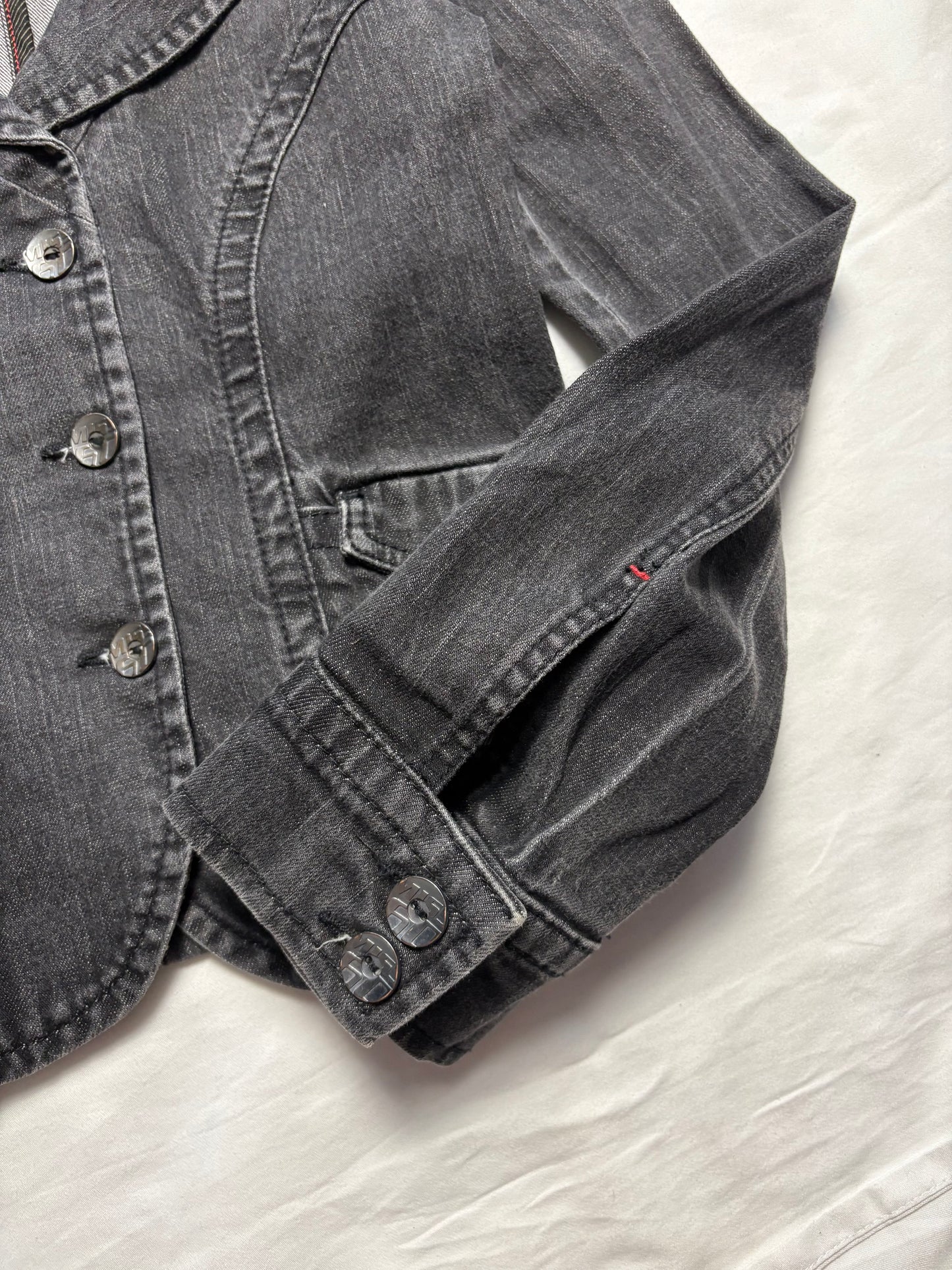 Miss Sixty 2000s Wash Grey Denim Jacket (women's L)