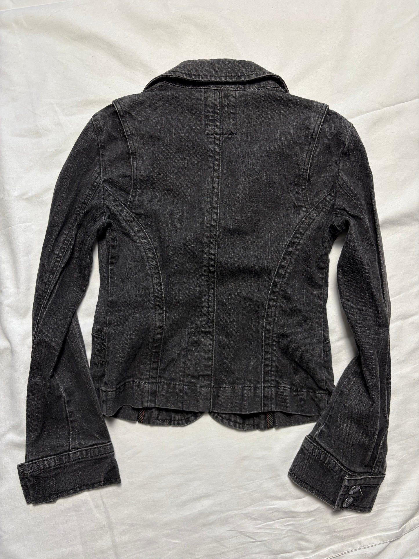 Miss Sixty 2000s Wash Grey Denim Jacket (women's L)