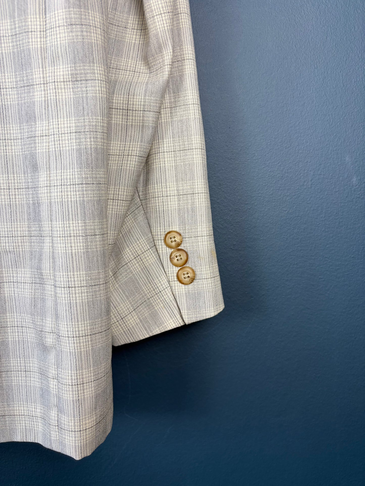 Vintage 90s CP Company Grey Check Blazer Jacket (M)