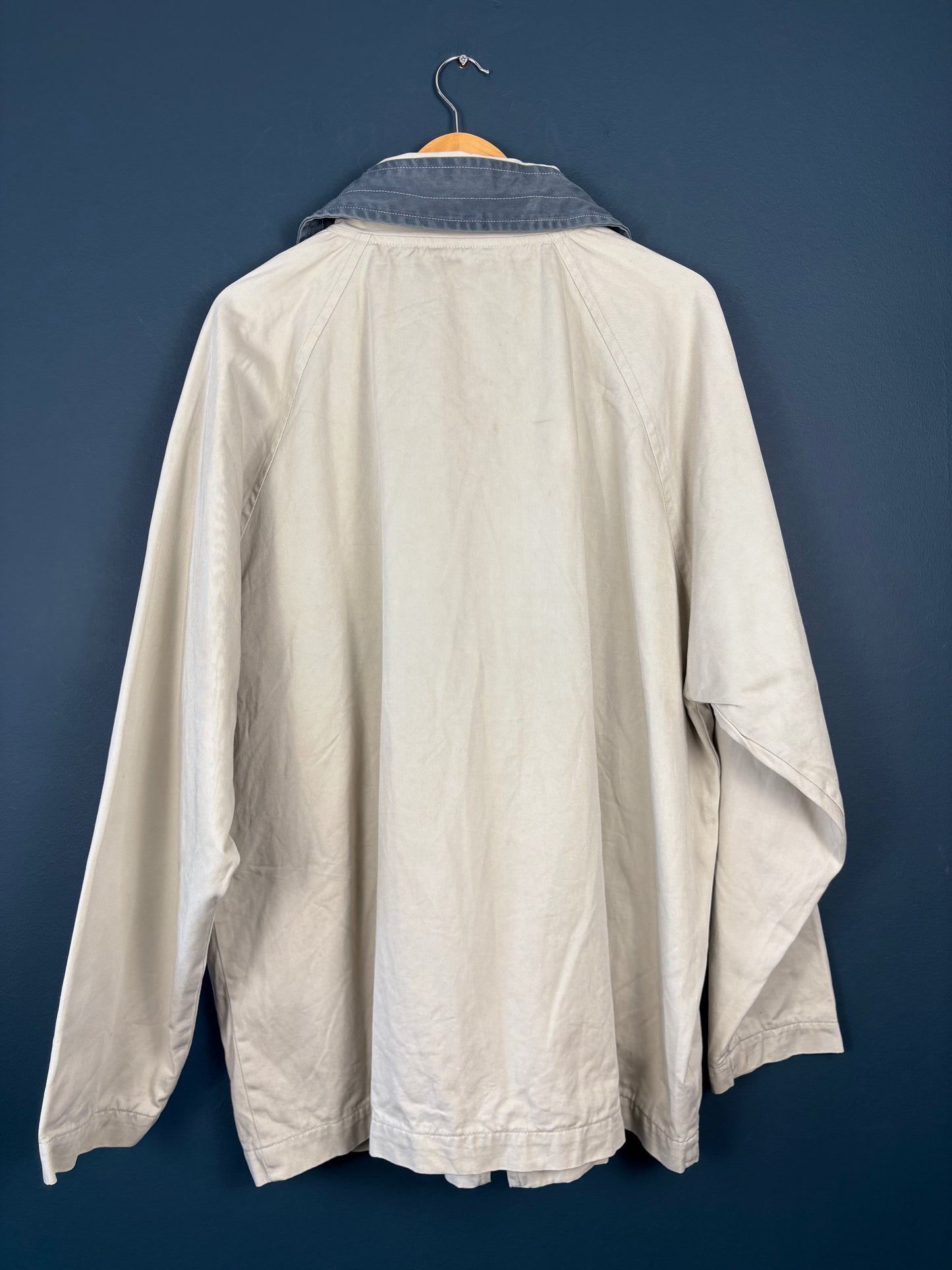 Vintage 90s Hanes Chalk White Harrington Jacket (L)