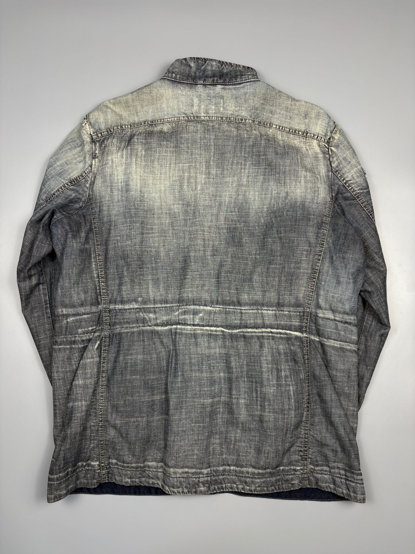 Vintage Diesel Industry Patched Denim Parka Jacket (L)