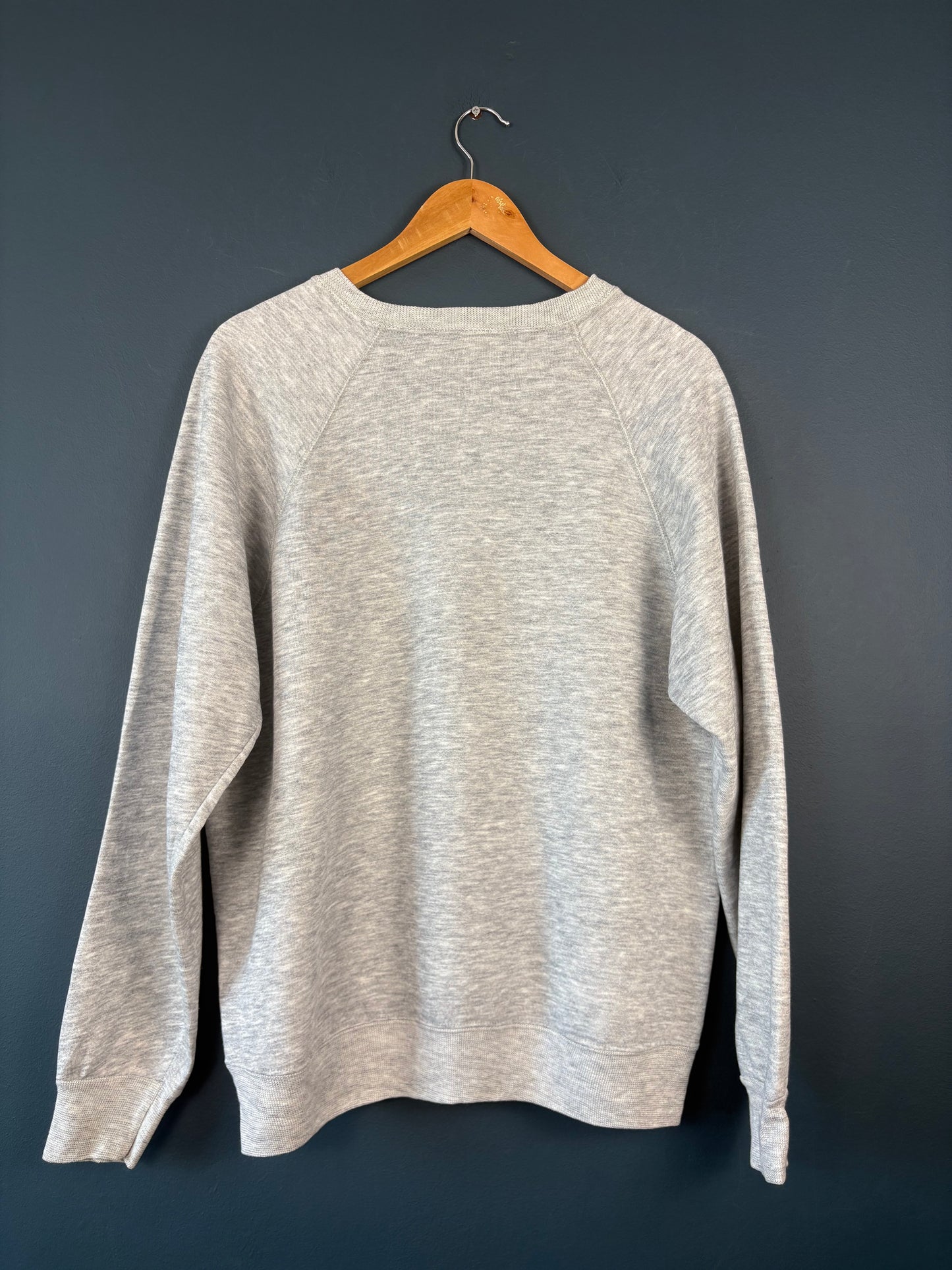 Vintage 80s LEE Sturdy Sweats Heather Grey Henley Sweatshirt (XL)