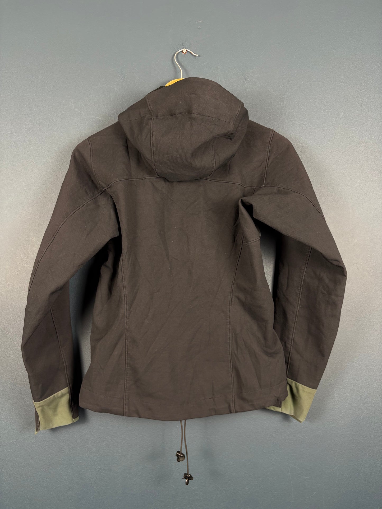 Vintage 90s Arc'Teryx Soft Shell Black + Green Jacket (wmns XS)