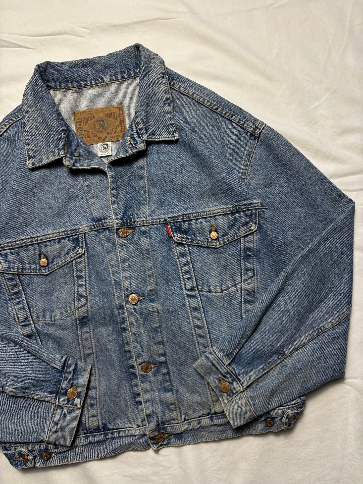 Vintage Diesel Light Wash Denim Jacket (XL)