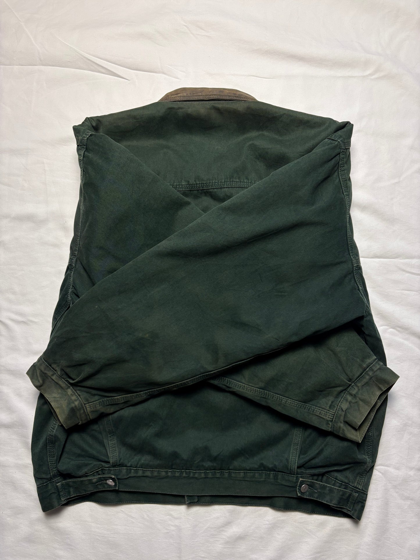 Vintage Diesel Industry Dark Green Quilted Trucker Jacket (XL)