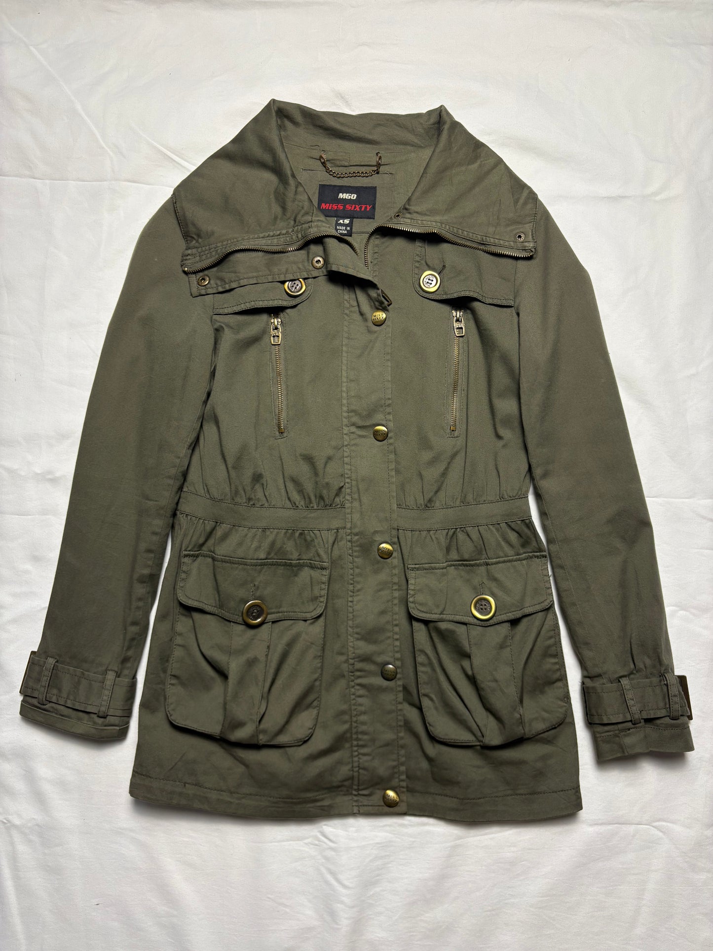 Miss Sixty 2000s Olive Green Over Coat (women's XS)