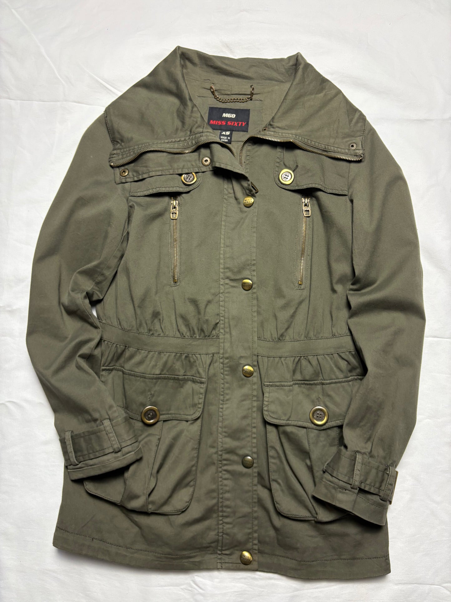 Miss Sixty 2000s Olive Green Over Coat (women's XS)