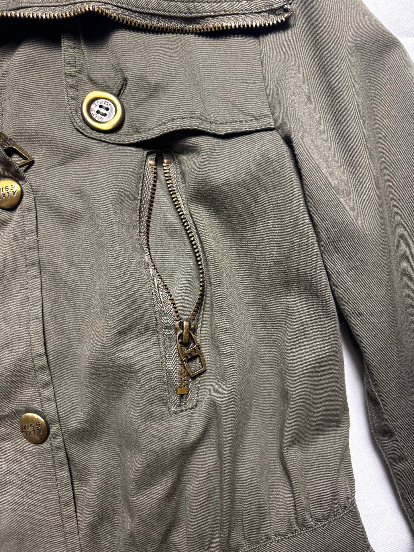 Miss Sixty 2000s Olive Green Over Coat (women's XS)