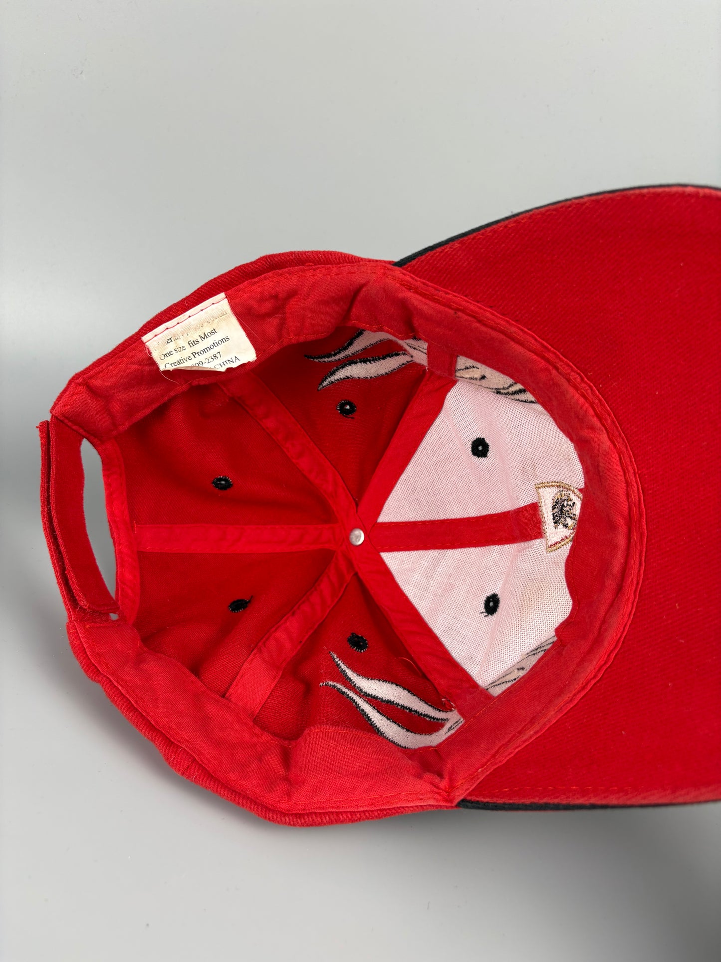 Vintage Racing Stripes Red Trucker Hat