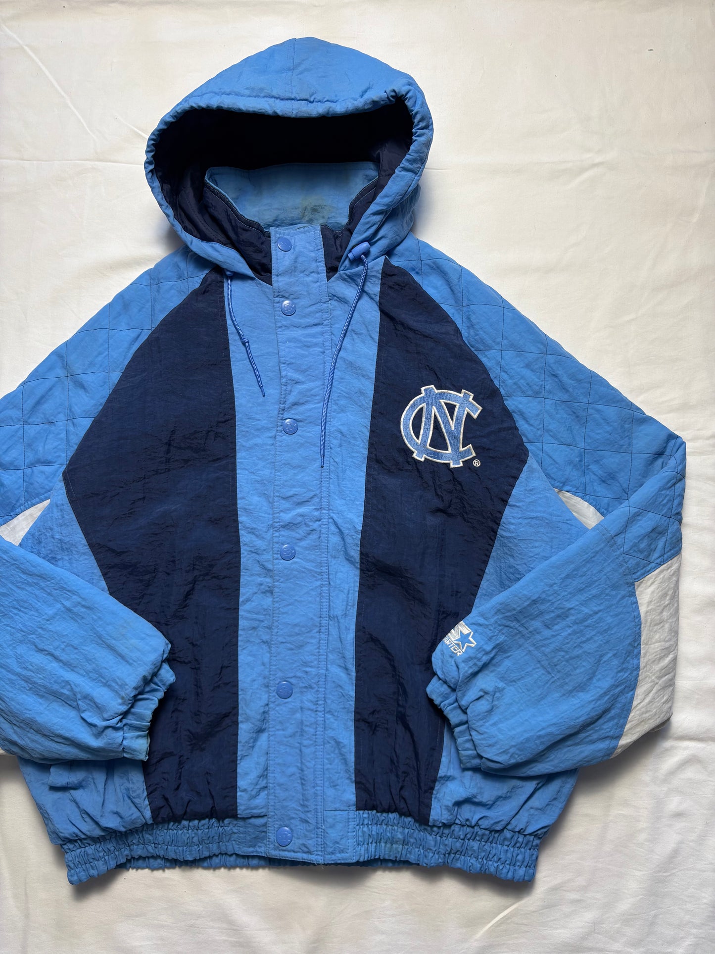 Starter North Carolina 90s Football Quilted Jacket (L)