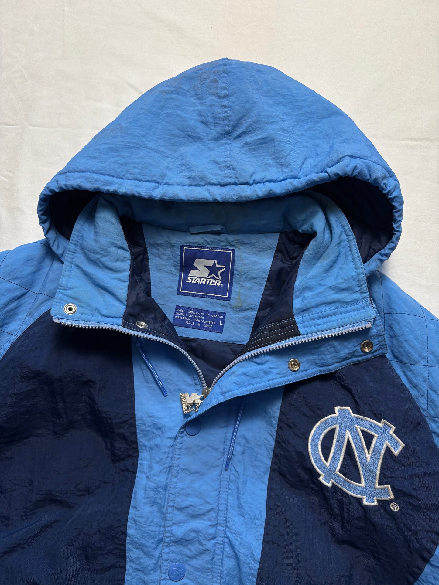 Starter North Carolina 90s Football Quilted Jacket (L)