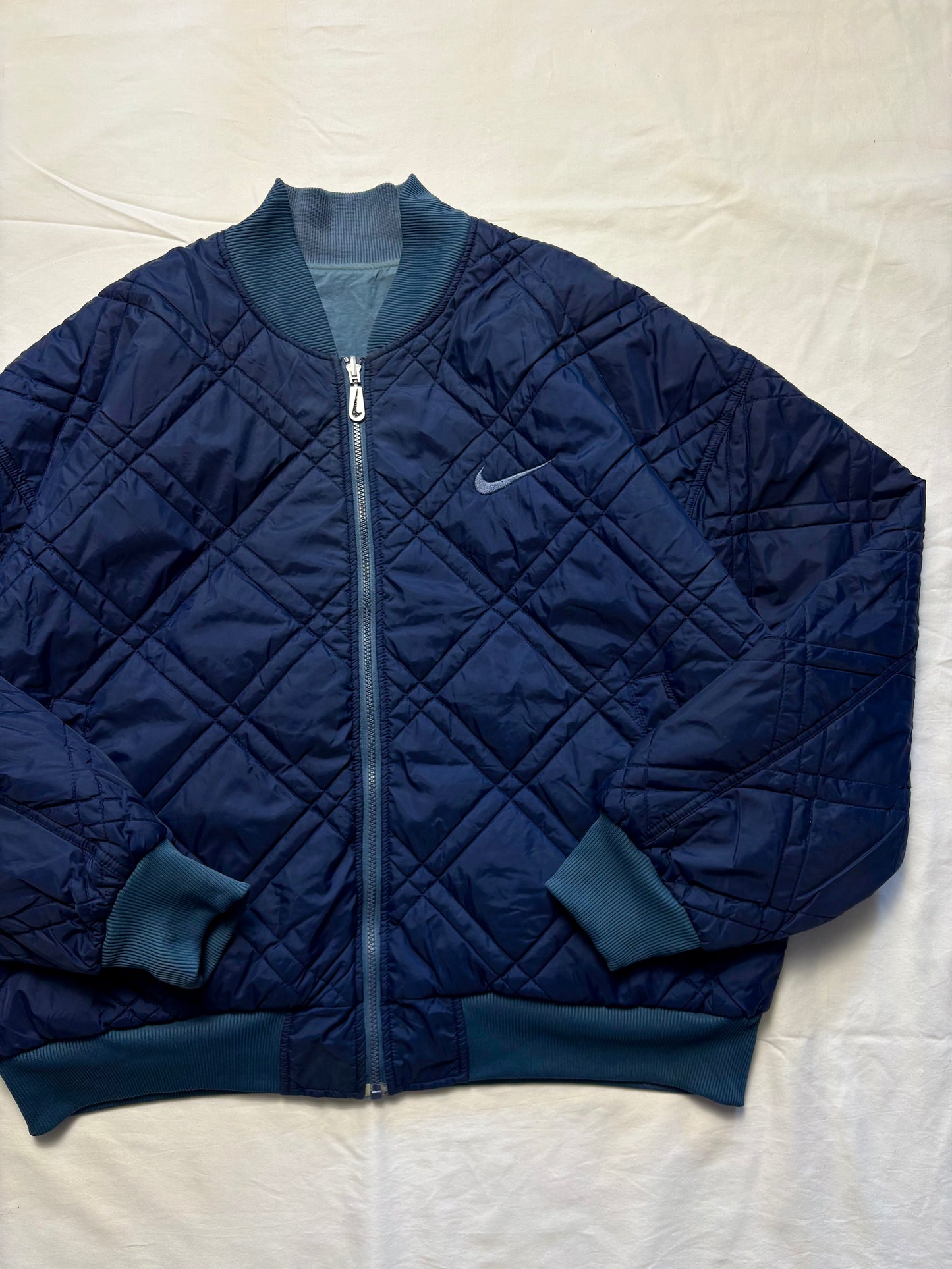 Nike Reversible 90s Diamond Stitch Bomber Jacket (L)