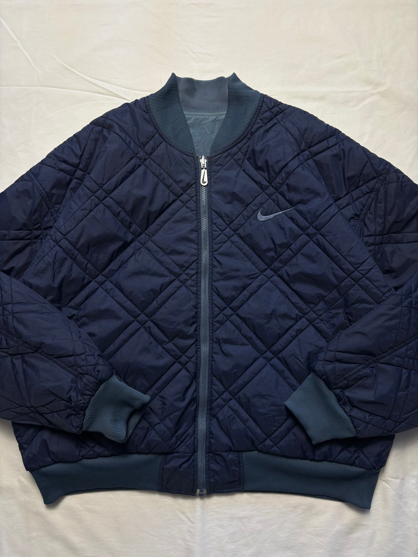 Nike Reversible 90s Diamond Stitch Bomber Jacket (L)