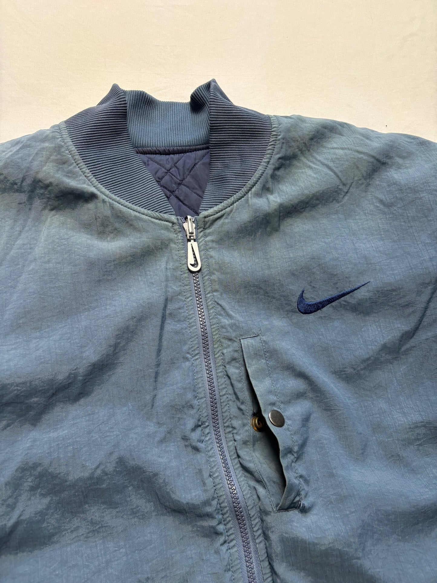 Nike Reversible 90s Diamond Stitch Bomber Jacket (L)