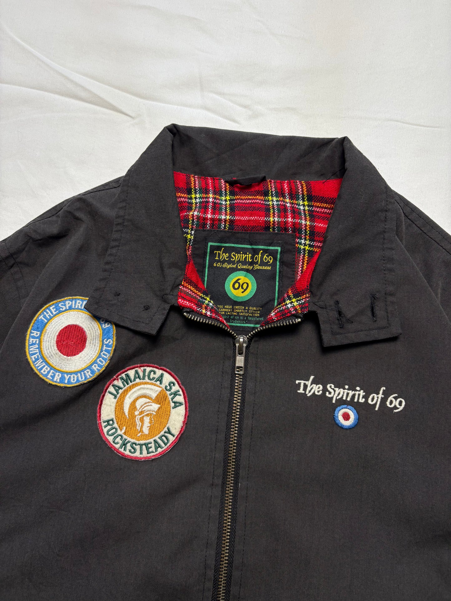 Spirit of '69 Ska Plaid Lined Harrington Jacket (M)