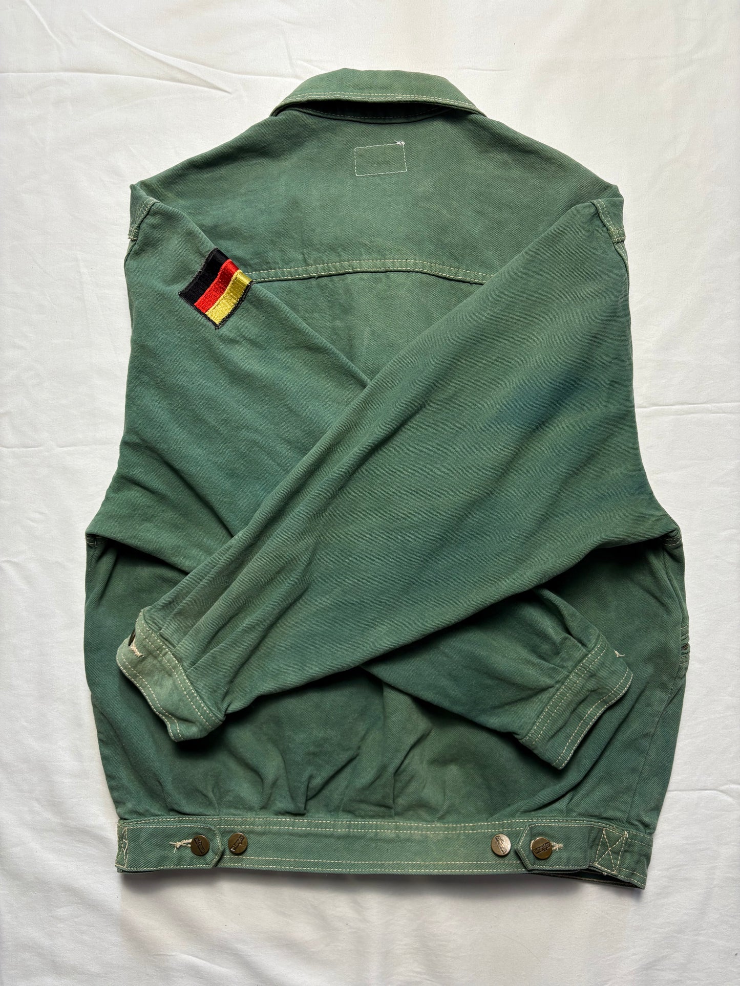 Wrangler 80s Green Wash Canvas Field Jacket (M)