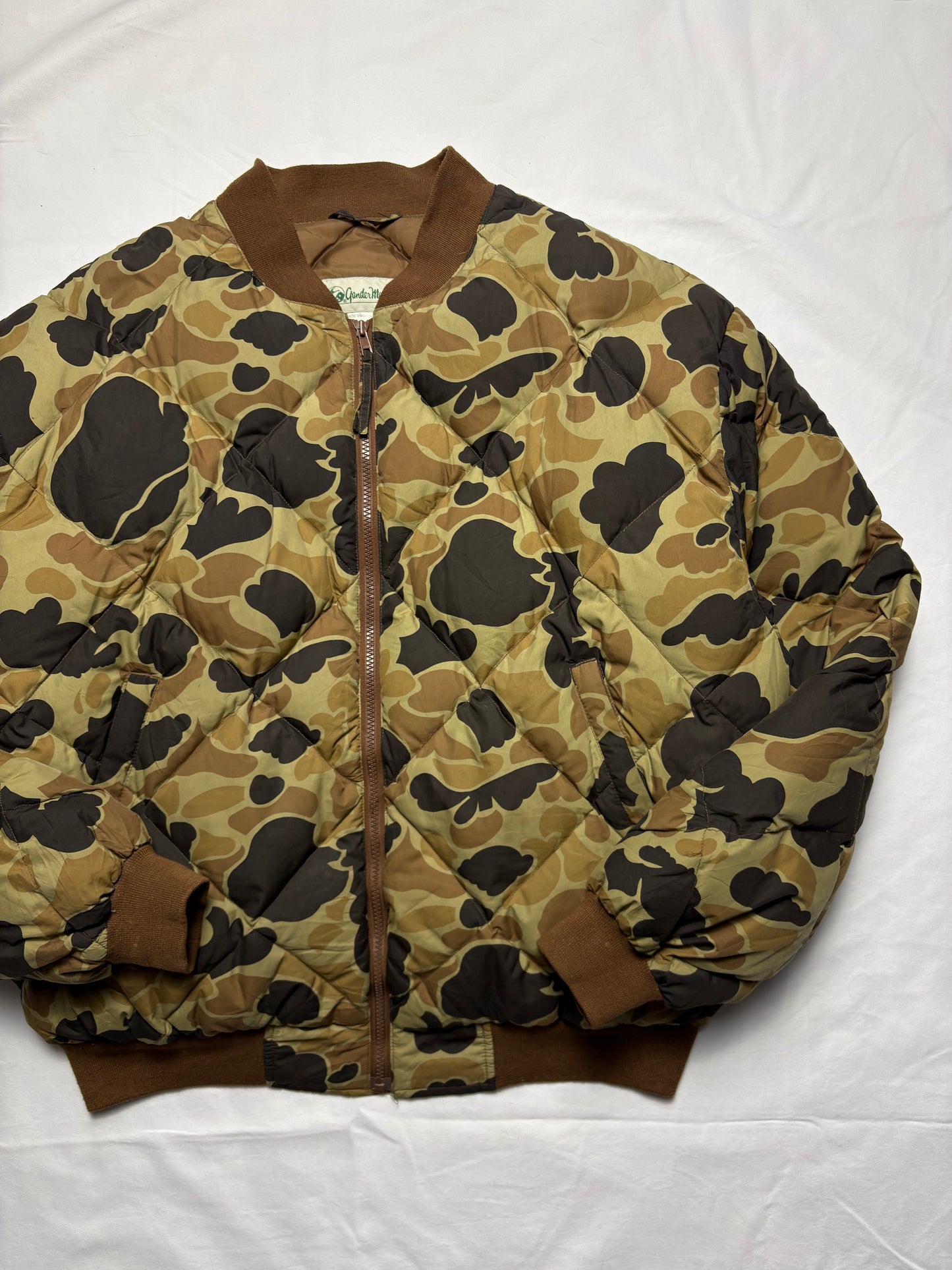 Duck Camo 90s Diamond Stitch Puffer Coat (L)