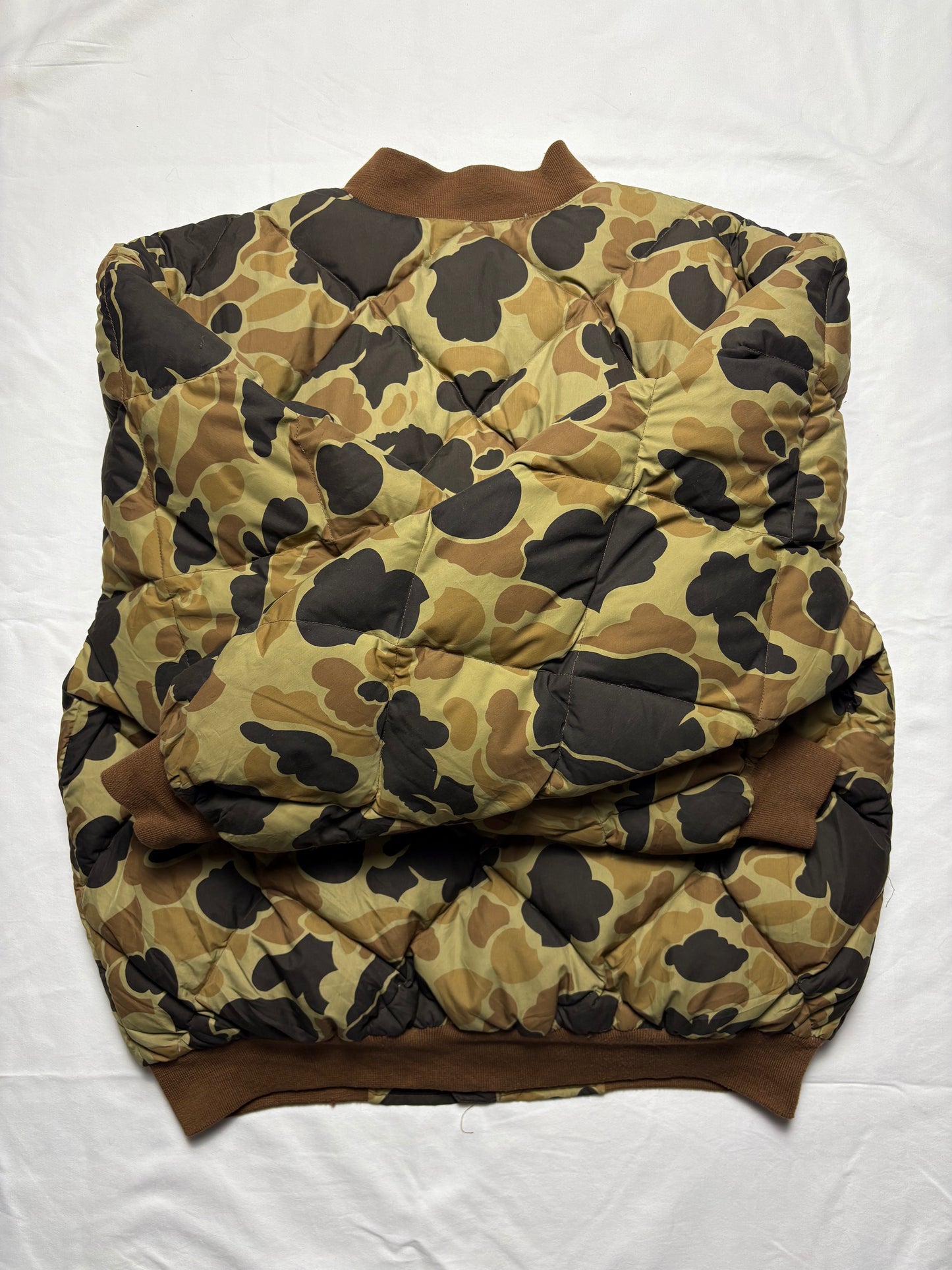 Duck Camo 90s Diamond Stitch Puffer Coat (L)