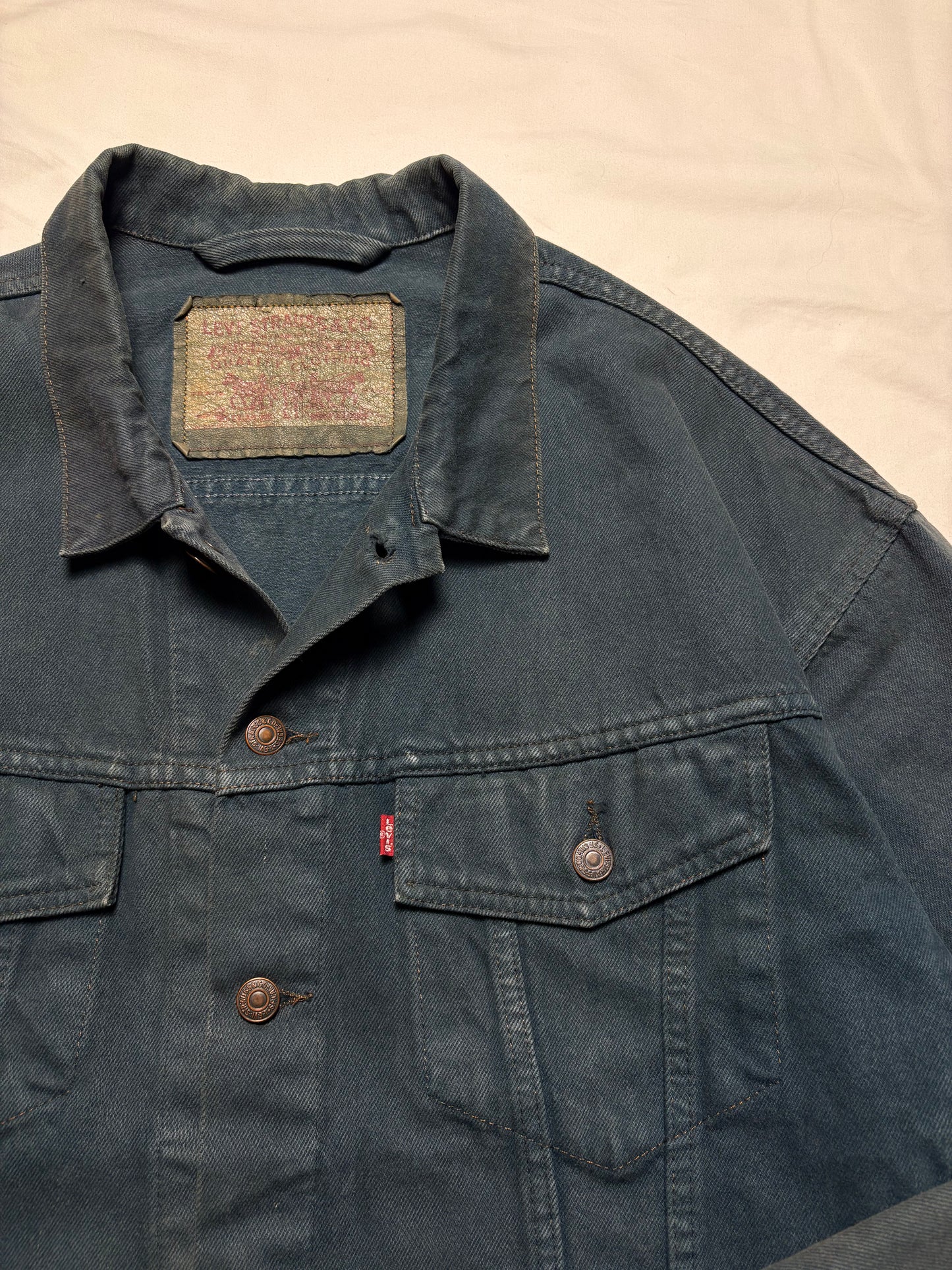 Levi's Overdyed 90s Navy Denim Tucker Jacket (L)